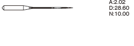 Игла Organ Needles DCx27 SES (Bx27 / MY 1023 SES) №  90/14 без гтд