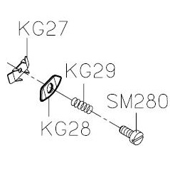 Siruba 757K Нитенаправитель игловодителя в сборе (KG27+KG28+KG29+SM280)(original)
